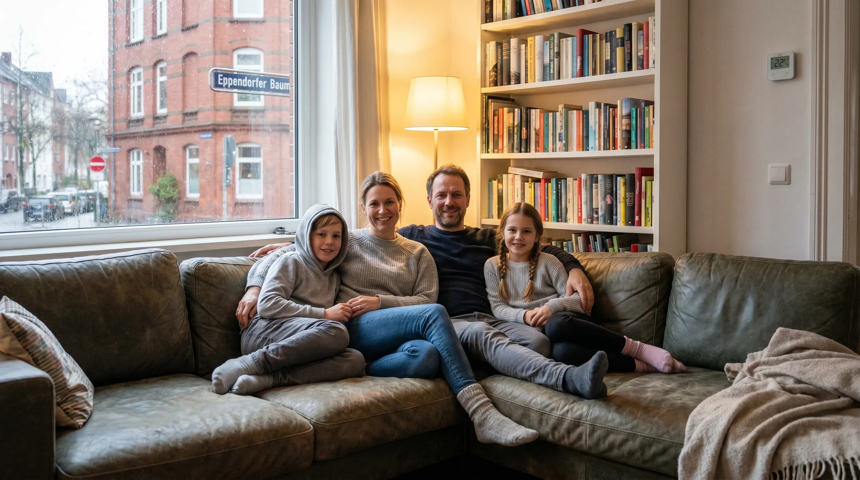 Glückliche Familie zu Hause